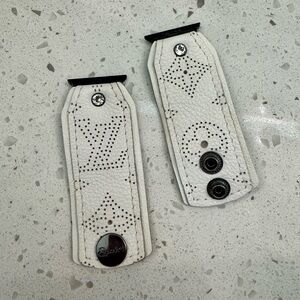 Vintage Boho LV Apple Watch Band White Leather